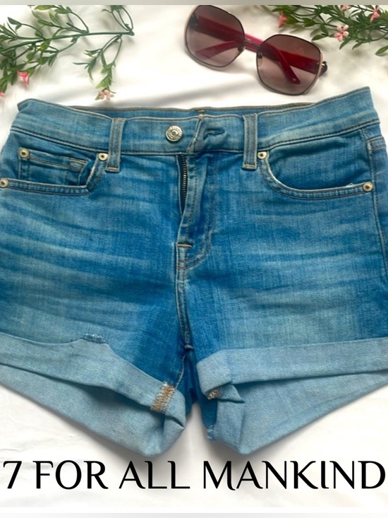 7 For All Mankind Pants - 7 For All Mankind Blue Jean Shorts